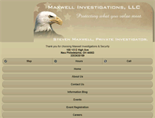 Tablet Screenshot of maxwellinvestigations.com